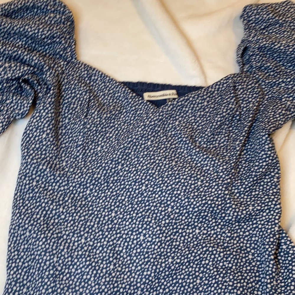 Abercrombie & Fitch Blue/White Dot Blouse